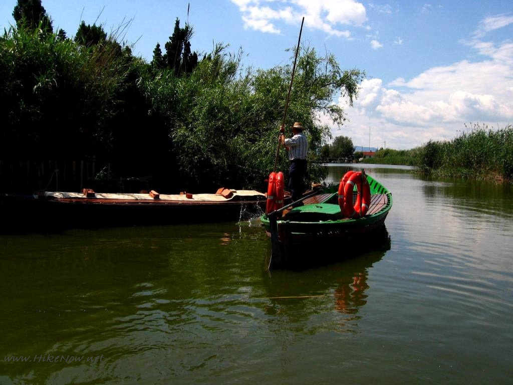 Natural park of Albufera comprises over 21,000 hectares of protected wetlands, take a boat trip and explore the lagoon from the waters - Valencia Spain 