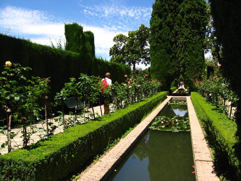 The Generalife of Granada are the only example of Arab art which gives us an approximate idea of how these gardens used to be - Granada Spain 