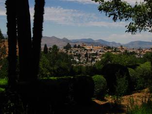 Generalife is located next to the Alhambra