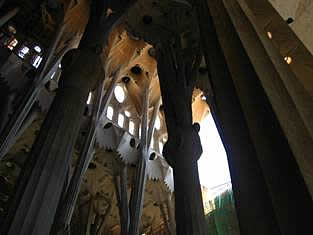 Inside of Sagrada Famillia Barcelona