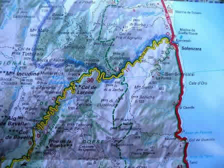 Solenzara-Corsica-map
