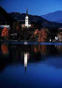 Lake Bled Slovenia in autumn