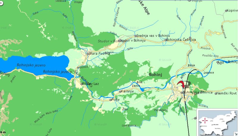 Výsledek obrázku pro bohinj map