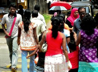 Hustle bustle in the centre of Colombo