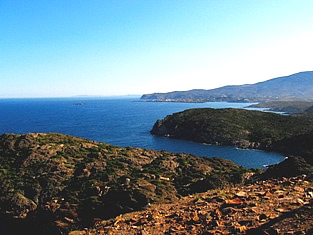 View on Costa Brava coast from Cap De Creus