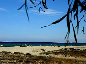 Wide beach of Costa Rei Sardinia