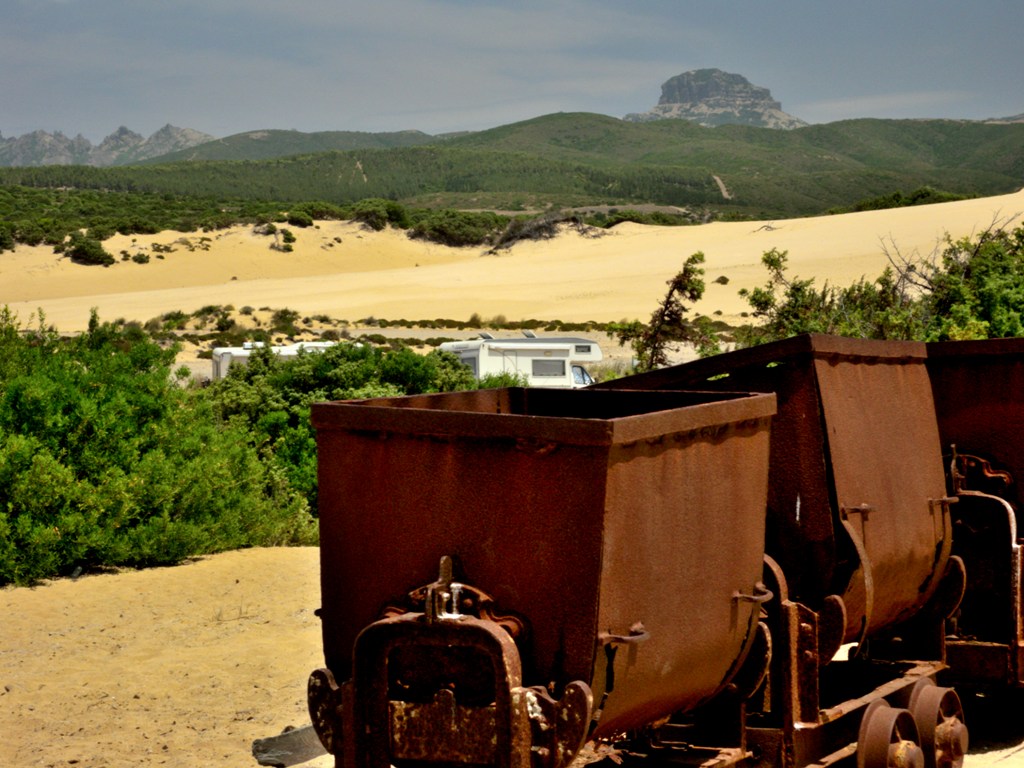 In the past, area of Piscinas Costa Verde Sardinia was the hub of the island's mining industry. Today the mines and the towns which had grown up around them were abandoned..