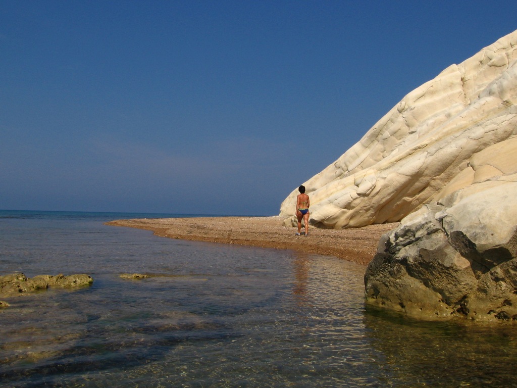 Exploring white cliffs of Capo Bianco and nearby beaches - Eraclea Minoa, Sicily Italy 