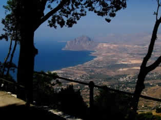 View from Erice to the coast and  San Vito Lo Capo