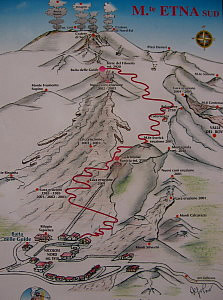 Mt Etna map - Sicily
