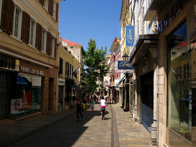 Main Street is commercial and shopping district of Gibraltar and it runs north?south through the old town which is pedestrianised