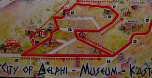 Map of Delphi museum