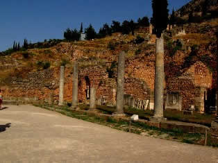 Ancient ruins of Delphi - agora 