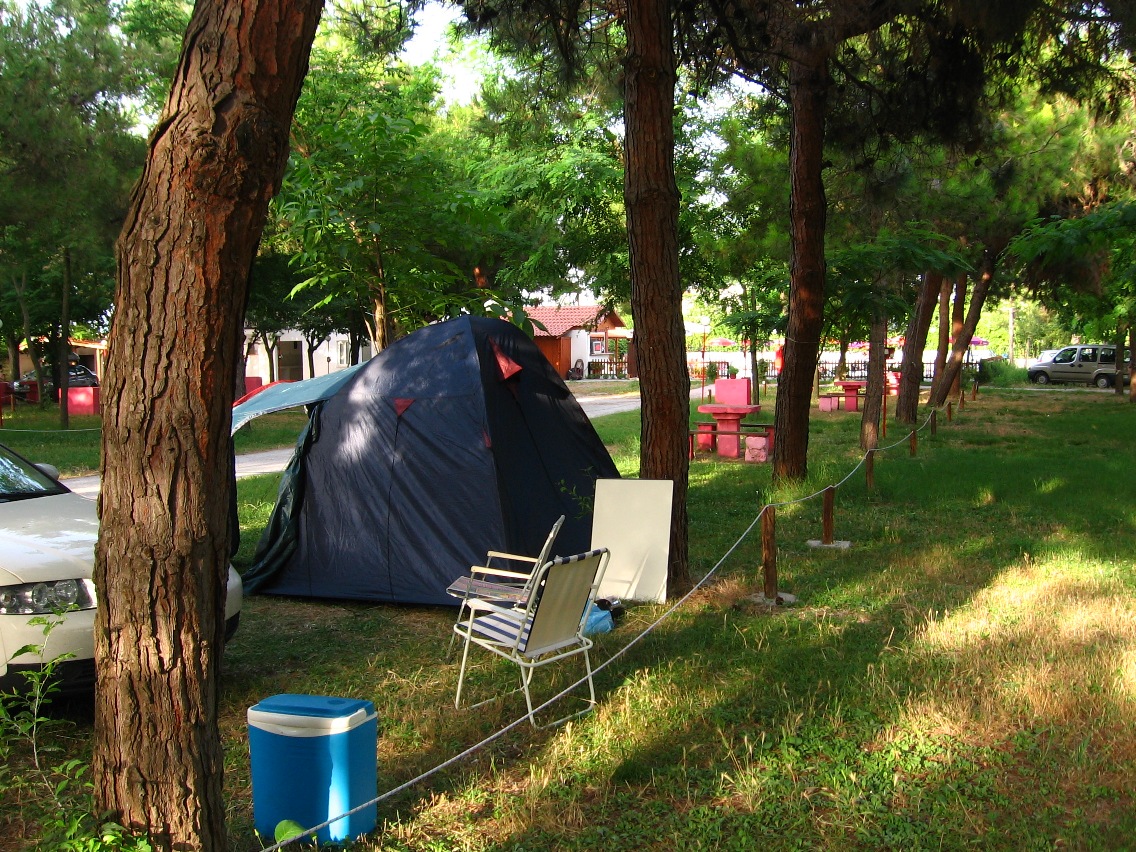 Holidays in one of Plaka camps below Mt. Olympus - Greece 