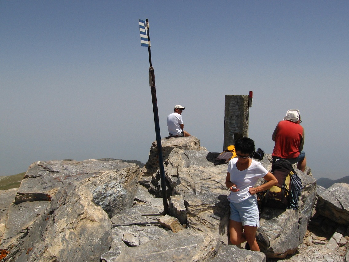 Summit of the highest mountain in Greece at 2917 - Mt. Olympus Greece 