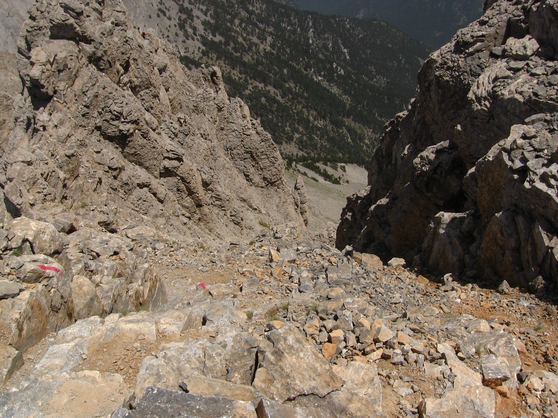 Trail to Louki Couloir of Mt. Olympus - Greece 