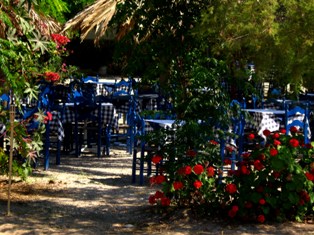Gialova village with restaurants, bars -  Pylos Greece