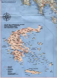 map of greece airports