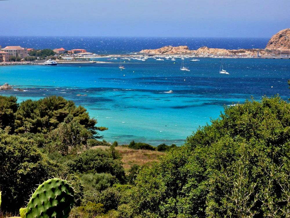 Colorful of the coast close the L 'Ile Rousse - Corsica