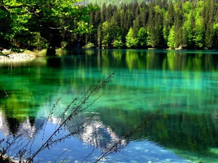 Lake Fusine in spring time - Italy