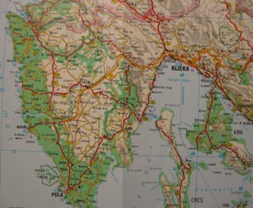 Map of Istria - Pula