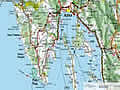 Road map of Istria - Croatia