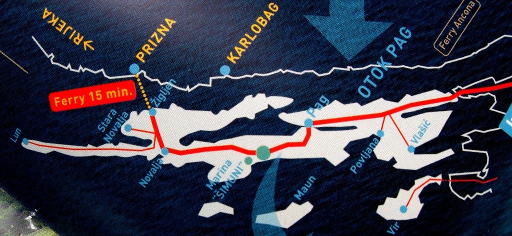 Take a Ferry from Prizna to ?igljen to reach Pag Island - Pag Island, Croatia 