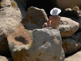Palombaggia beach - on the granite stones