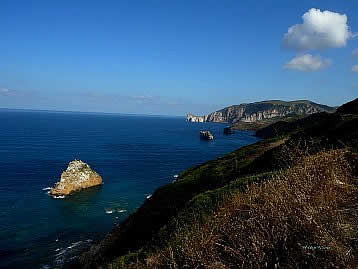 View to the coast from Nebida to Pan di Zucchero - Sardinia