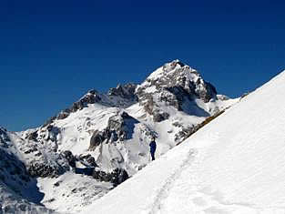 Mount Triglav from slopes of Visevnik