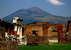 Ancient pompeii and Mt Vesuvio