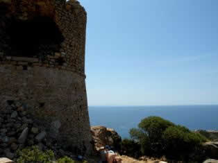 Roccapina beach tower Corsica