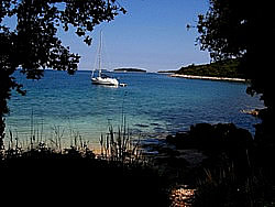 Romantic bay Valalta Istria Croatia