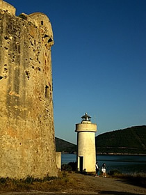 Mugoni bay with lighthouse - Sardinia