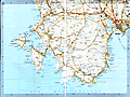 Road map of Costa Sud - Sardinia