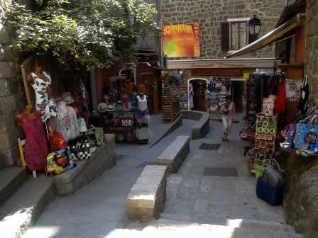 Sartene Corsica - old-town-shops