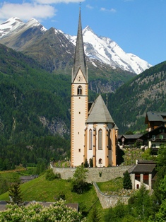 Gothic church in Heiligenblut Austria