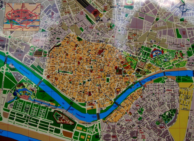 Map of Seville