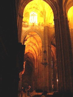 Inside of Seville cathedral