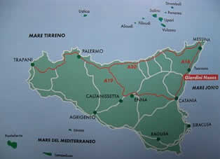 Map of Sicily