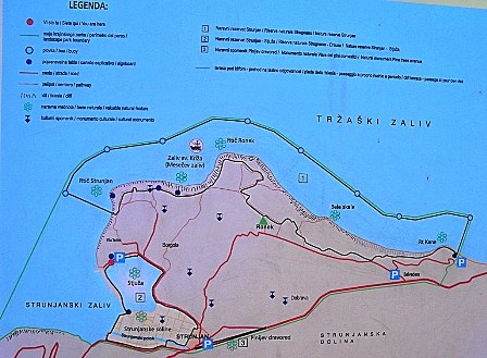 Map of Strunjan Bay