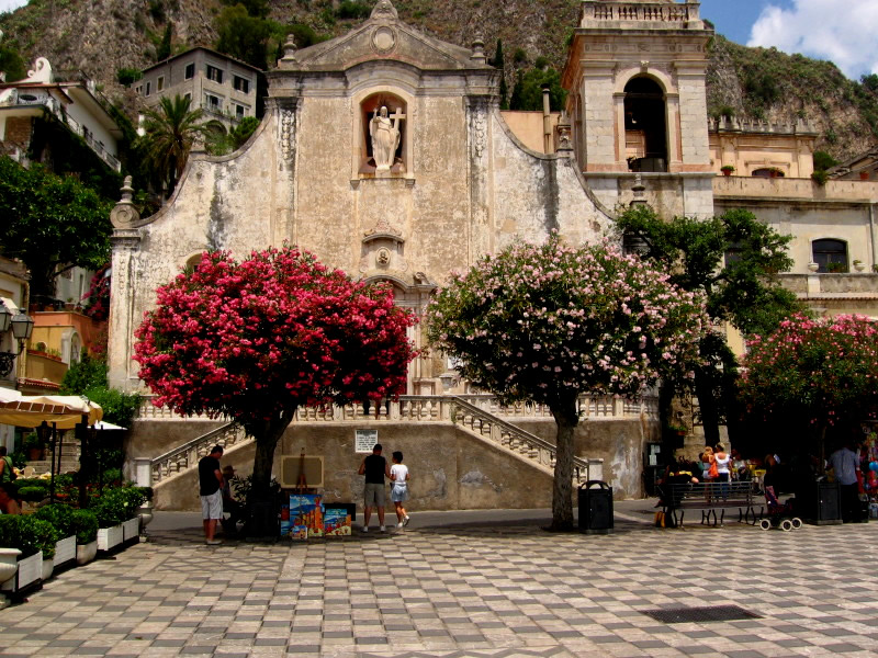 Taormina Sicily is famous for its beauty, its incredible heritage in history, archaeology and architecture - Italy