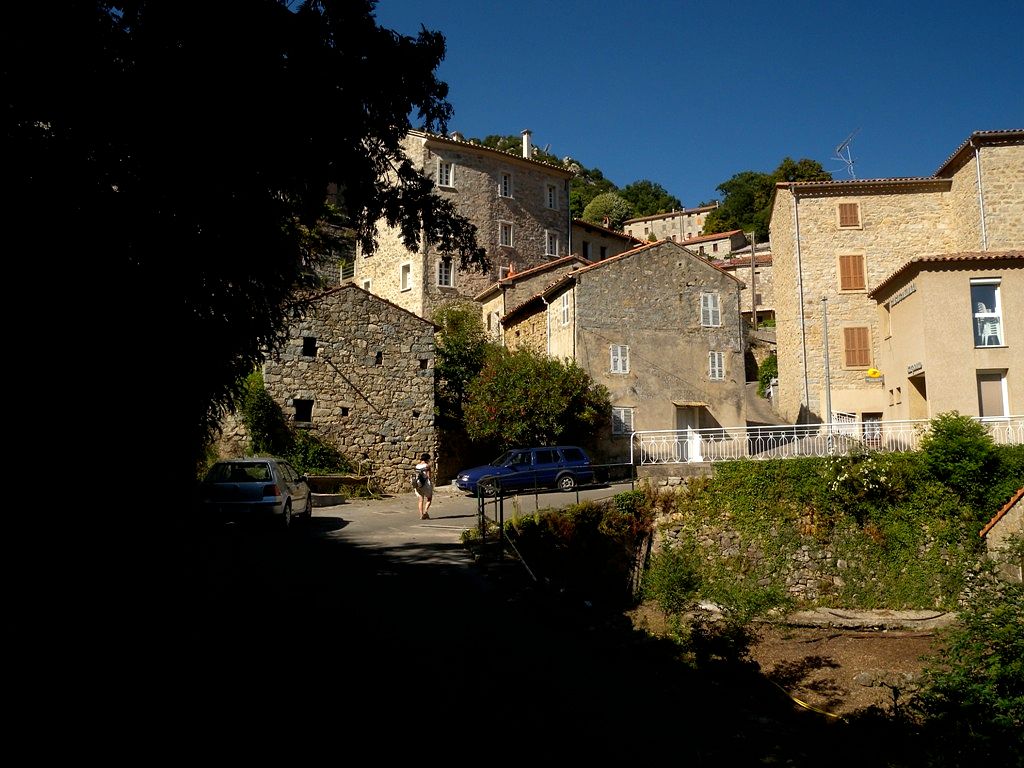 Tolla village with stone houses and narrow streets - Corsica 