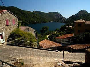 Tolla village with lake - Corsica