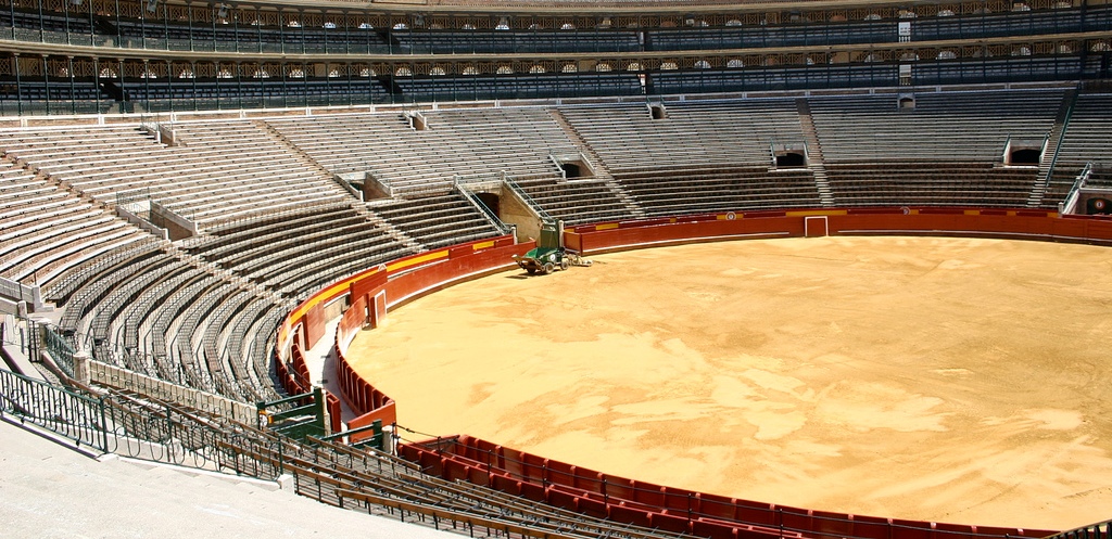 The Bullring has been the centre of Valencia's bull-fighting for almost 150 years now. It is a large, impressive structure in the style of a Roman Coliseum - Valencia Spain 