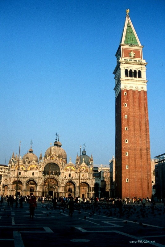 St. Mark square with tower and cathedral - Venice Italy 