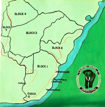 Map of Yala park