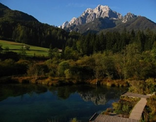 Zelenci with Mt Ponca in background - Kranjska Gora