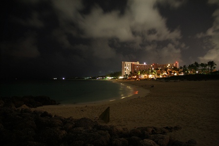 Atlantis resort Bahamas - beach at night