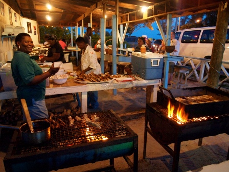 Fish fry at the night - Freeport Bahamas
